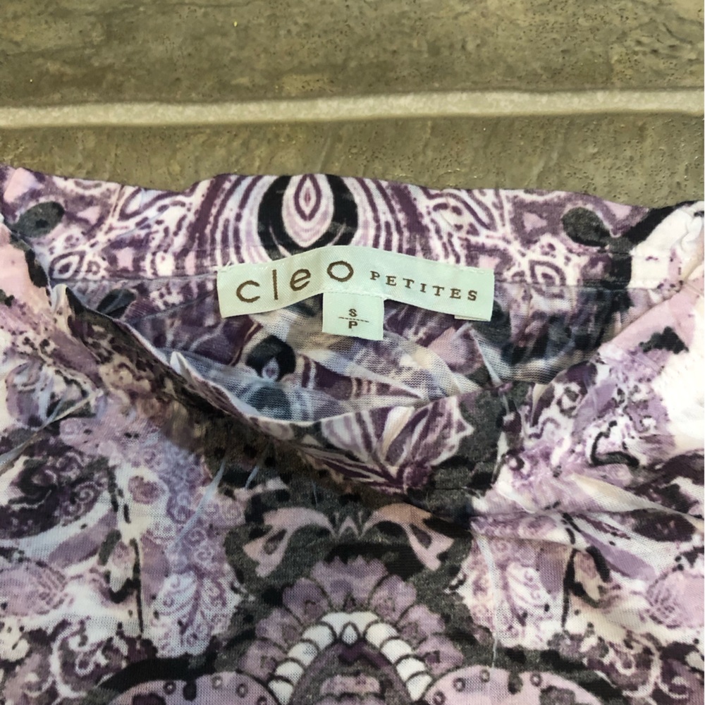 Cleo Purple Patterned Tank Top - Picture 2 of 9